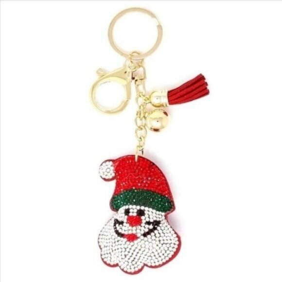 No brand / Not sure Accessories - RHINESTONE SANTA PUFFY KEYCHAIN/CHARM-NEW